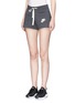 Front View - Click To Enlarge - NIKE - Swoosh logo print sweat shorts