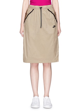 Main View - Click To Enlarge - NIKE - 'Tech Hypermesh' ripstop skirt
