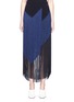 Main View - Click To Enlarge - STELLA MCCARTNEY - 'Veronica' colourblock layered fringe cady midi skirt