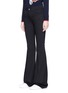 Front View - Click To Enlarge - STELLA MCCARTNEY - Raw flared denim pants