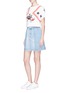 Figure View - Click To Enlarge - STELLA MCCARTNEY - 'Eileen' patchwork denim skirt