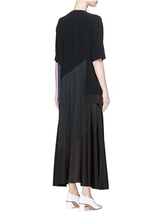 Back View - Click To Enlarge - STELLA MCCARTNEY - 'Edith' colourblock layered fringe cady top