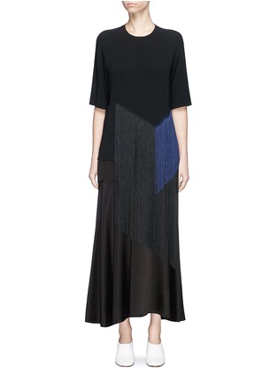Main View - Click To Enlarge - STELLA MCCARTNEY - 'Edith' colourblock layered fringe cady top