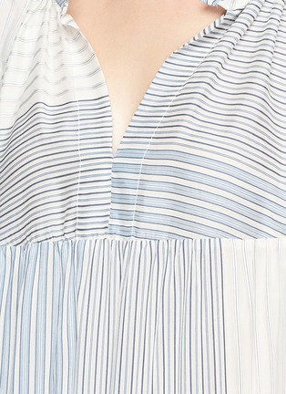 Detail View - Click To Enlarge - STELLA MCCARTNEY - 'Erika' stripe patchwork flared dress