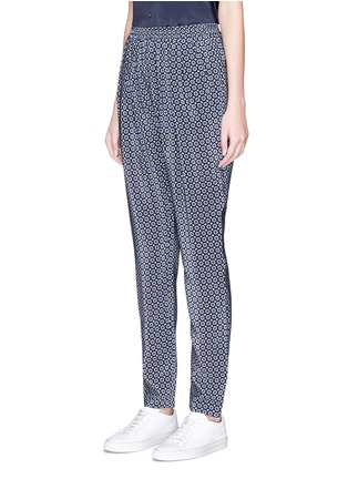 Front View - Click To Enlarge - STELLA MCCARTNEY - 'Christine' floral print silk crepe pants