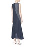 Back View - Click To Enlarge - STELLA MCCARTNEY - 'Tereasa' tie print asymmetric panel silk crepe dress