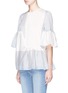 Front View - Click To Enlarge - STELLA MCCARTNEY - 'Santi' stripe patchwork top