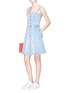 Figure View - Click To Enlarge - STELLA MCCARTNEY - 'Carley' button denim dress