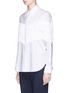 Front View - Click To Enlarge - STELLA MCCARTNEY - 'Alina' fringe trim poplin shirt