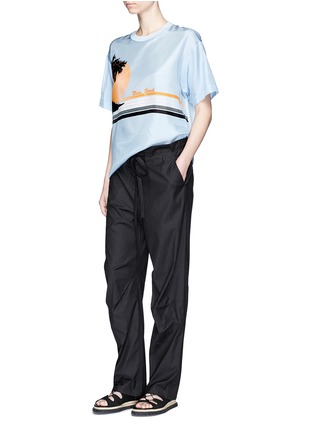 Figure View - Click To Enlarge - RAG & BONE - 'Seawater' drawstring waist cotton pants