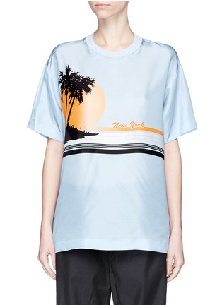 Main View - Click To Enlarge - RAG & BONE - 'Griffin' vacation print oversized silk T-shirt