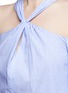 Detail View - Click To Enlarge - RAG & BONE - 'L/S Collingwood' stripe twist strap cold shoulder dress