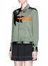 Front View - Click To Enlarge - RAG & BONE - 'Roth' vacation motif embroidered satin collared jacket