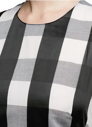 Detail View - Click To Enlarge - RAG & BONE - 'Brighton' check tie waist wrap skirt dress