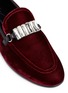 Detail View - Click To Enlarge - 73426 - 'Letizia' glass crystal band velvet loafers