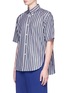 Front View - Click To Enlarge - BALENCIAGA - Stripe boxy fit shirt