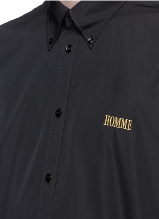 Detail View - Click To Enlarge - BALENCIAGA - 'Homme' embroidered shirt