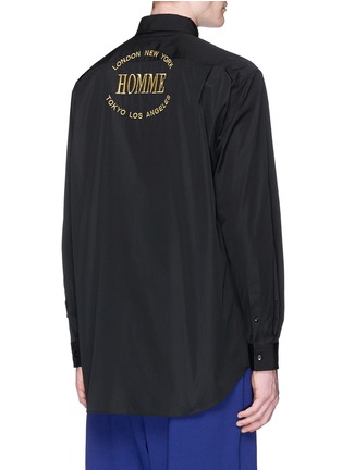 Back View - Click To Enlarge - BALENCIAGA - 'Homme' embroidered shirt