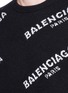 Detail View - Click To Enlarge - BALENCIAGA - Logo intarsia wool sweater