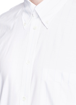 Detail View - Click To Enlarge - BALENCIAGA - URL stripe jacquard shirt
