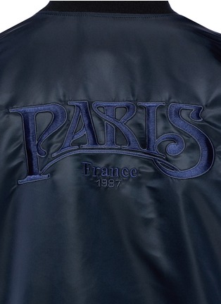 Detail View - Click To Enlarge - BALENCIAGA - 'Paris' embroidered padded bomber jacket