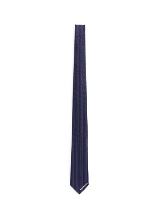 Main View - Click To Enlarge - BALENCIAGA - Metallic stripe jacquard tie