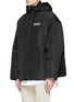 Front View - Click To Enlarge - BALENCIAGA - Presidential logo oversized padded windbreaker jacket