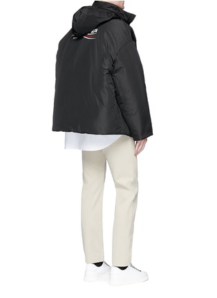 Figure View - Click To Enlarge - BALENCIAGA - Presidential logo oversized padded windbreaker jacket