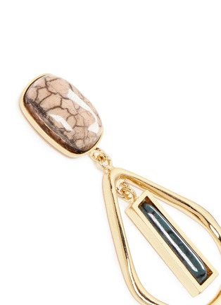 Detail View - Click To Enlarge - ISABEL MARANT ÉTOILE - 'Dancing' ceramic cabochon teardrop earrings