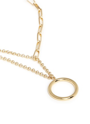 Detail View - Click To Enlarge - ISABEL MARANT ÉTOILE - 'Nirvana' asymmetric chain hoop pendant necklace