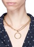 Figure View - Click To Enlarge - ISABEL MARANT ÉTOILE - 'Nirvana' asymmetric chain hoop pendant necklace