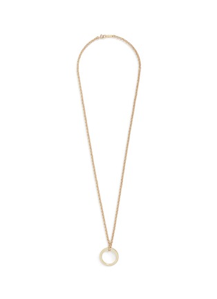 Main View - Click To Enlarge - ISABEL MARANT ÉTOILE - 'Nirvana' hoop pendant chain necklace