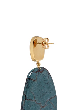 Detail View - Click To Enlarge - ISABEL MARANT ÉTOILE - 'Square' ceramic cabochon drop earrings