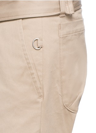 Detail View - Click To Enlarge - MAGIC STICK - Cropped belted twill pants