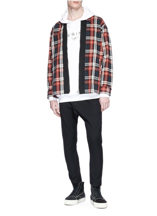 Figure View - Click To Enlarge - MAGIC STICK - Check plaid twill shirt jacket