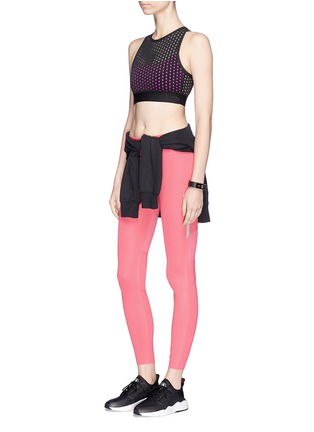 Figure View - Click To Enlarge - ALALA - Cross back perforated sports bra