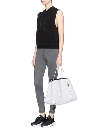 Figure View - Click To Enlarge - ALALA - Lace-up sleeveless hoodie