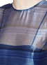 Detail View - Click To Enlarge - ANAÏS JOURDEN - 'Silver Glint' stripe tiered organza and fil coupé dress