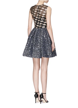 Back View - Click To Enlarge - ANAÏS JOURDEN - Confetti fil coupé and leopard jacquard dress