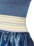 Detail View - Click To Enlarge - ANAÏS JOURDEN - Stripe metallic rib knit cardigan