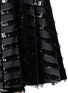 Detail View - Click To Enlarge - ANAÏS JOURDEN - Asymmetric pleated gel stripe fil coupé skirt