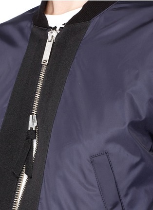 Detail View - Click To Enlarge - PUBLIC SCHOOL - 'Silvia' ruched nylon cropped bomber jacket