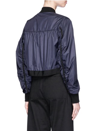 Back View - Click To Enlarge - PUBLIC SCHOOL - 'Silvia' ruched nylon cropped bomber jacket