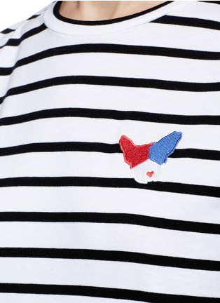 Detail View - Click To Enlarge - ÊTRE CÉCILE - French bulldog patch stripe T-shirt
