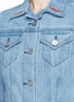 Detail View - Click To Enlarge - ÊTRE CÉCILE - 'The Bonne Nouvelles' embroidered cropped denim jacket
