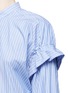 Detail View - Click To Enlarge - ENFÖLD - Ruffle stripe cotton poplin shirt dress
