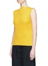 Front View - Click To Enlarge - ENFÖLD - Pleated rib knit sleeveless top