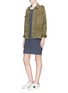 Figure View - Click To Enlarge - JAMES PERSE - Garment dyed cotton sweatshirt dress