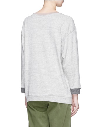 Back View - Click To Enlarge - JAMES PERSE - Colourblock garment dyed cotton sweatshirt
