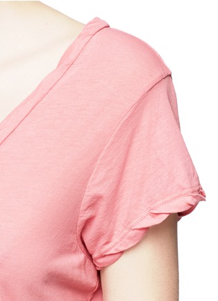 Detail View - Click To Enlarge - JAMES PERSE - Garment dyed V-neck T-shirt